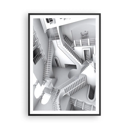 Affiche dans un cadre noir - Poster - Paradoxes spatiaux - 70x100 cm