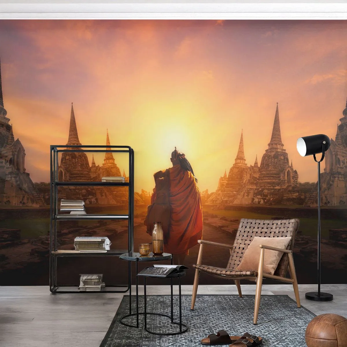 Papier Peint Photo Premium Sand - En paix pour l'éternité - Thaïlande, bouddhisme, Temple - 350x256 cm