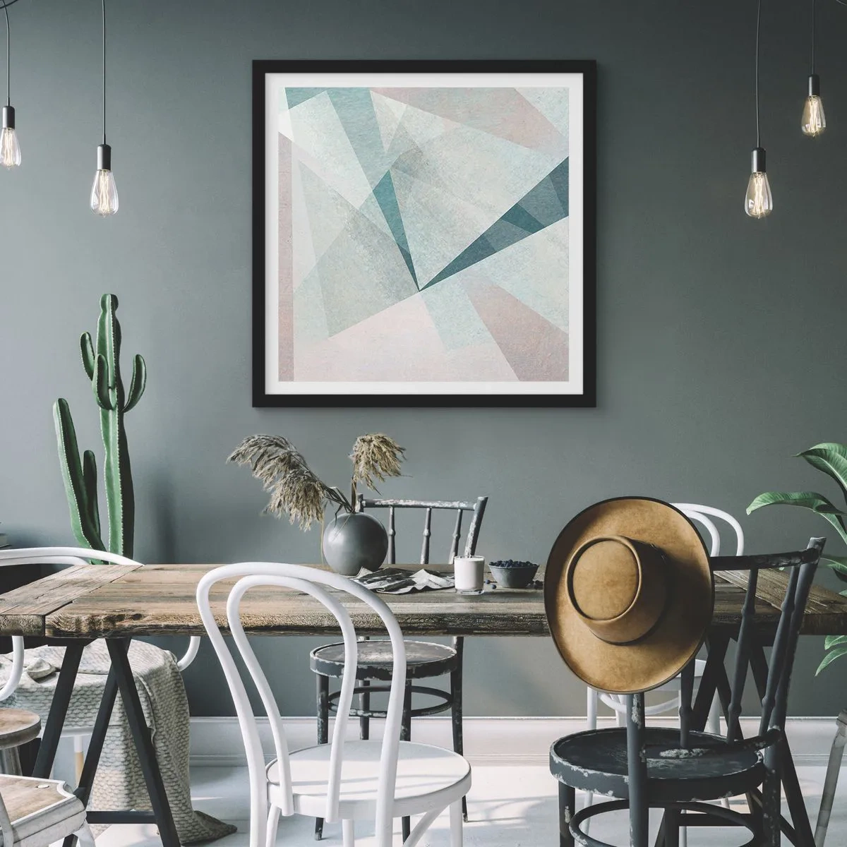 Affiche dans un cadre noir - Poster - Calme bien que dynamique - 50x50 cm