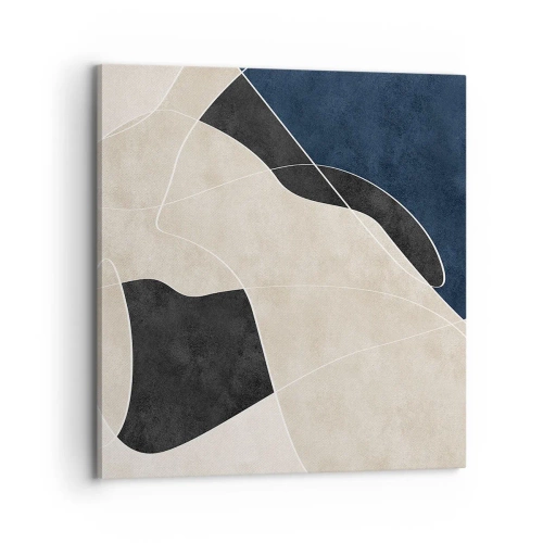 Impression sur toile - Image sur toile - Composition abstraite - contraste de couleurs - 70x70 cm