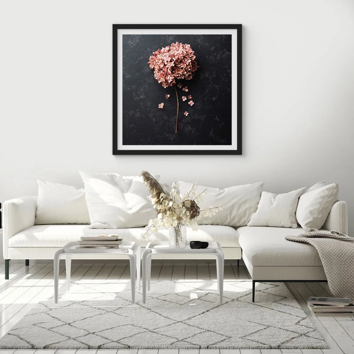 Affiche dans un cadre noir - Poster - Un signe vraiment romantique - 60x60 cm