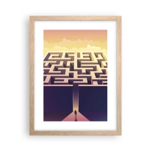 Affiche dans un chêne clair - Poster - Le temps de la décision - 30x40 cm