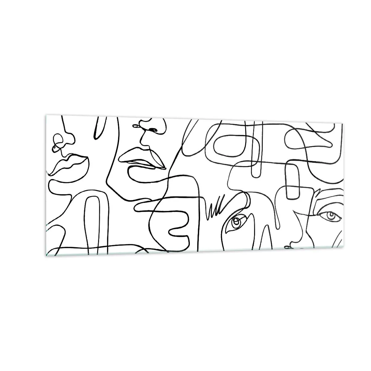 Impression sur verre - Image sur verre - Dans des émotions enchevêtrées - 100x40 cm