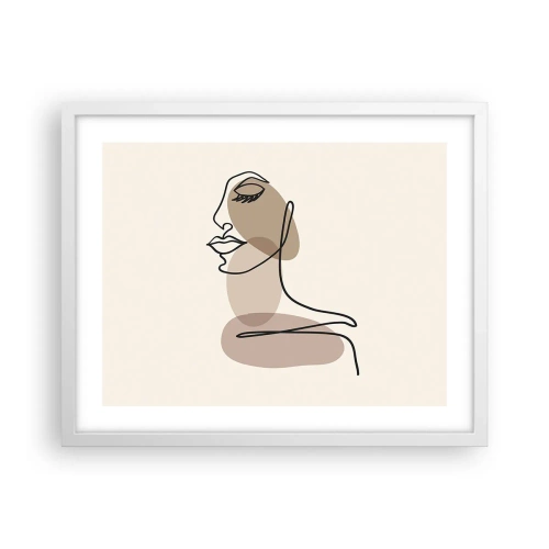 Affiche dans un cadre blanc - Poster - S'écouter - 50x40 cm
