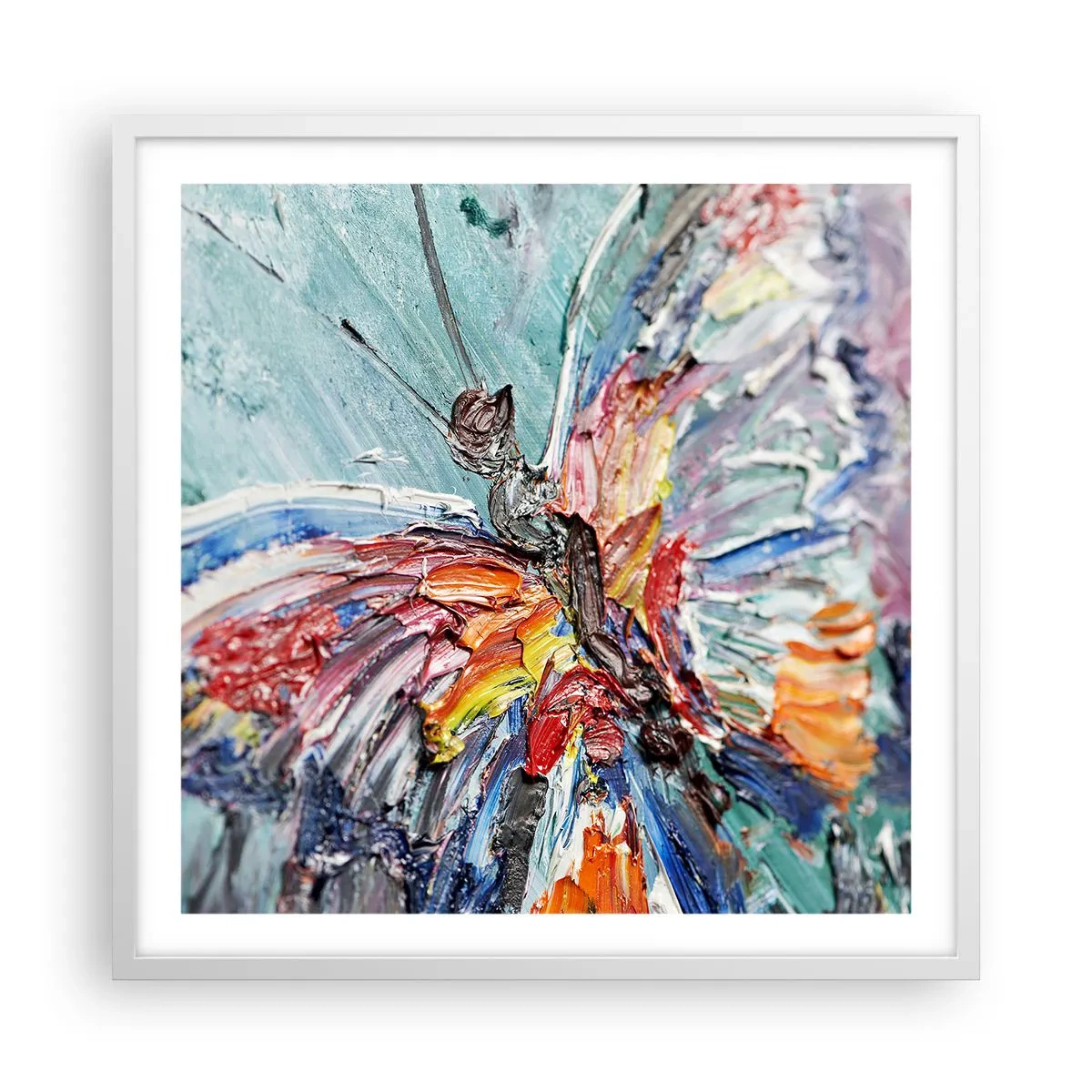 Affiche dans un cadre blanc - Poster - Peint par nature - 60x60 cm