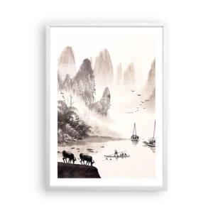 Affiche dans un cadre blanc - Poster - Le quotidien exotique de l'Orient - 50x70 cm