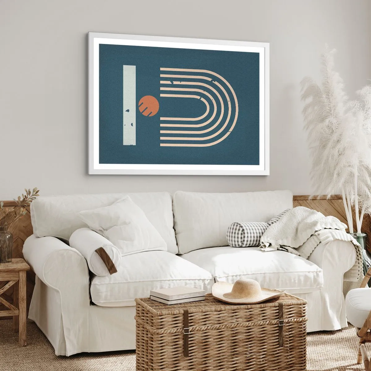 Affiche dans un cadre blanc - Poster - Géométrie sur la grenade - 40x30 cm