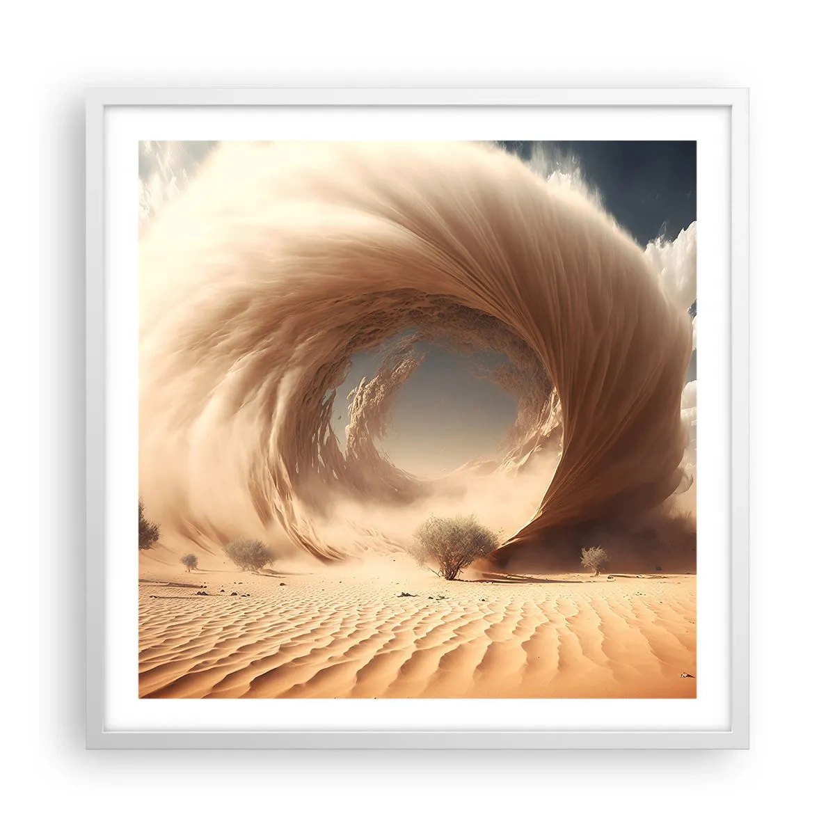 Affiche dans un cadre blanc - Poster - Portail ouvert - 60x60 cm