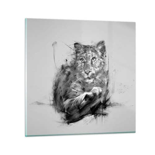 Impression sur verre - Image sur verre - Oui, j'écoute attentivement - 40x40 cm