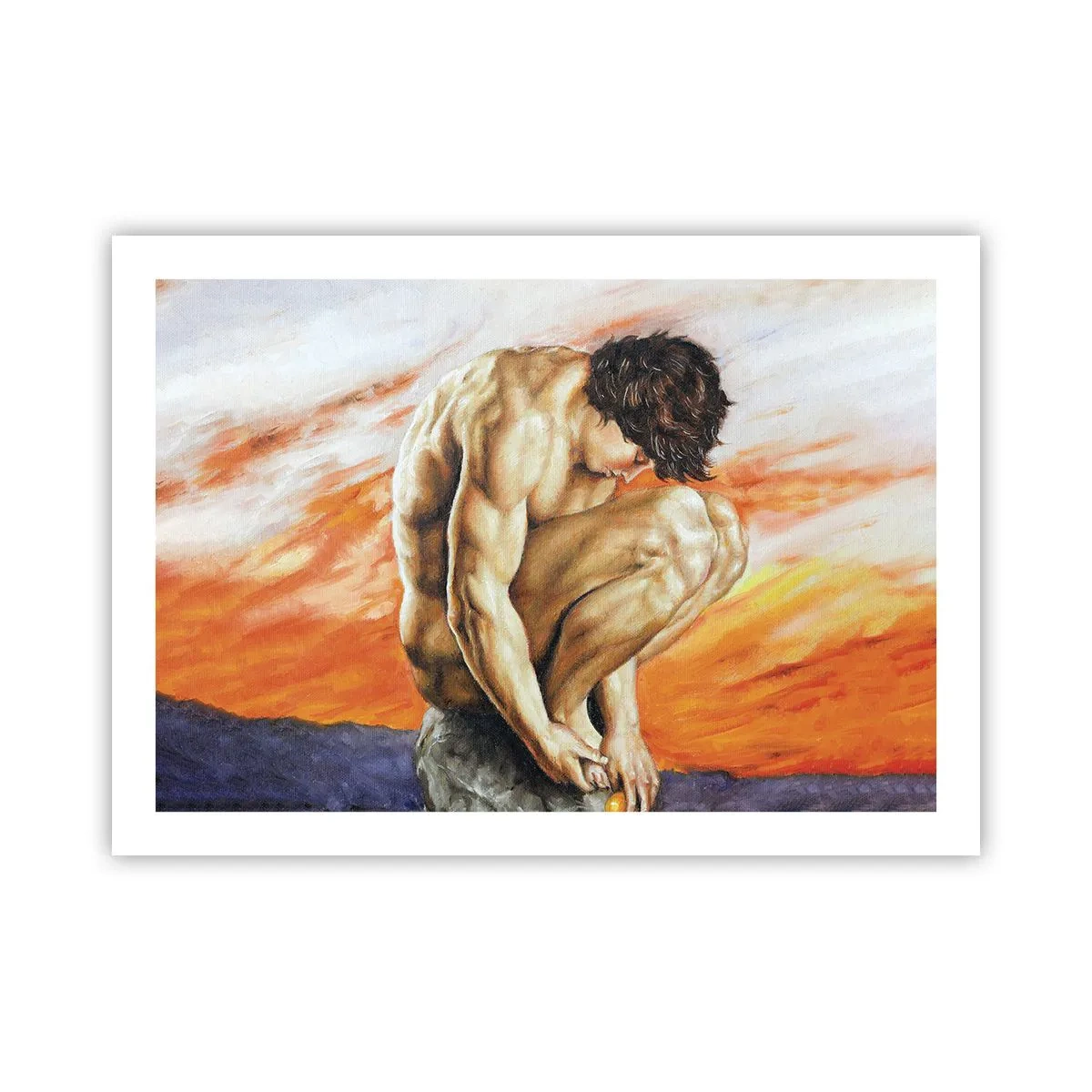 Affiche - Poster - Plongé dans ses pensées - 70x50 cm