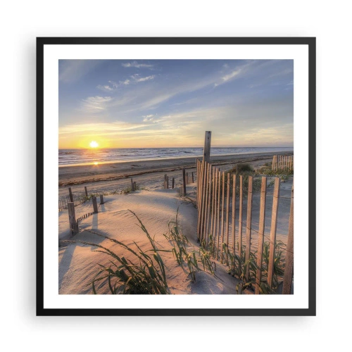 Affiche dans un cadre noir - Poster - Ombre et brillance du vent - 60x60 cm