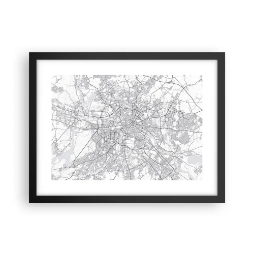 Affiche dans un cadre noir - Poster - Fleur de Berlin - 40x30 cm