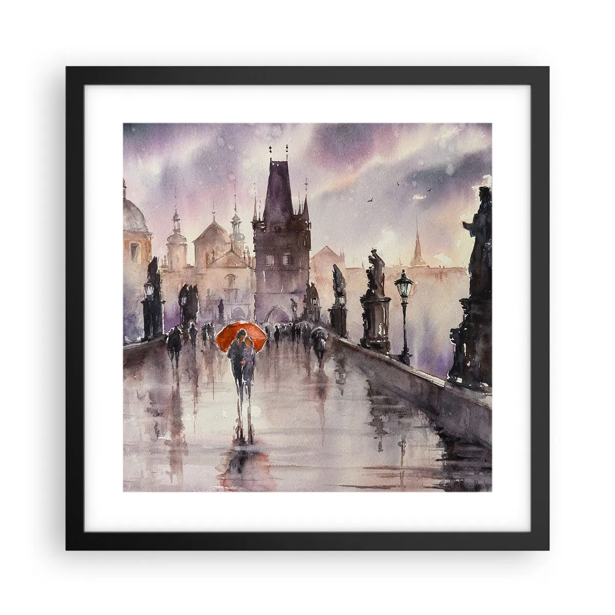 Affiche dans un cadre noir - Poster - Les gens ne changent pas - 40x40 cm