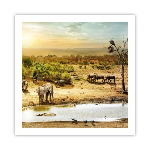 Affiche - Poster - "Et d'Eden coulait une rivière..." - 60x60 cm