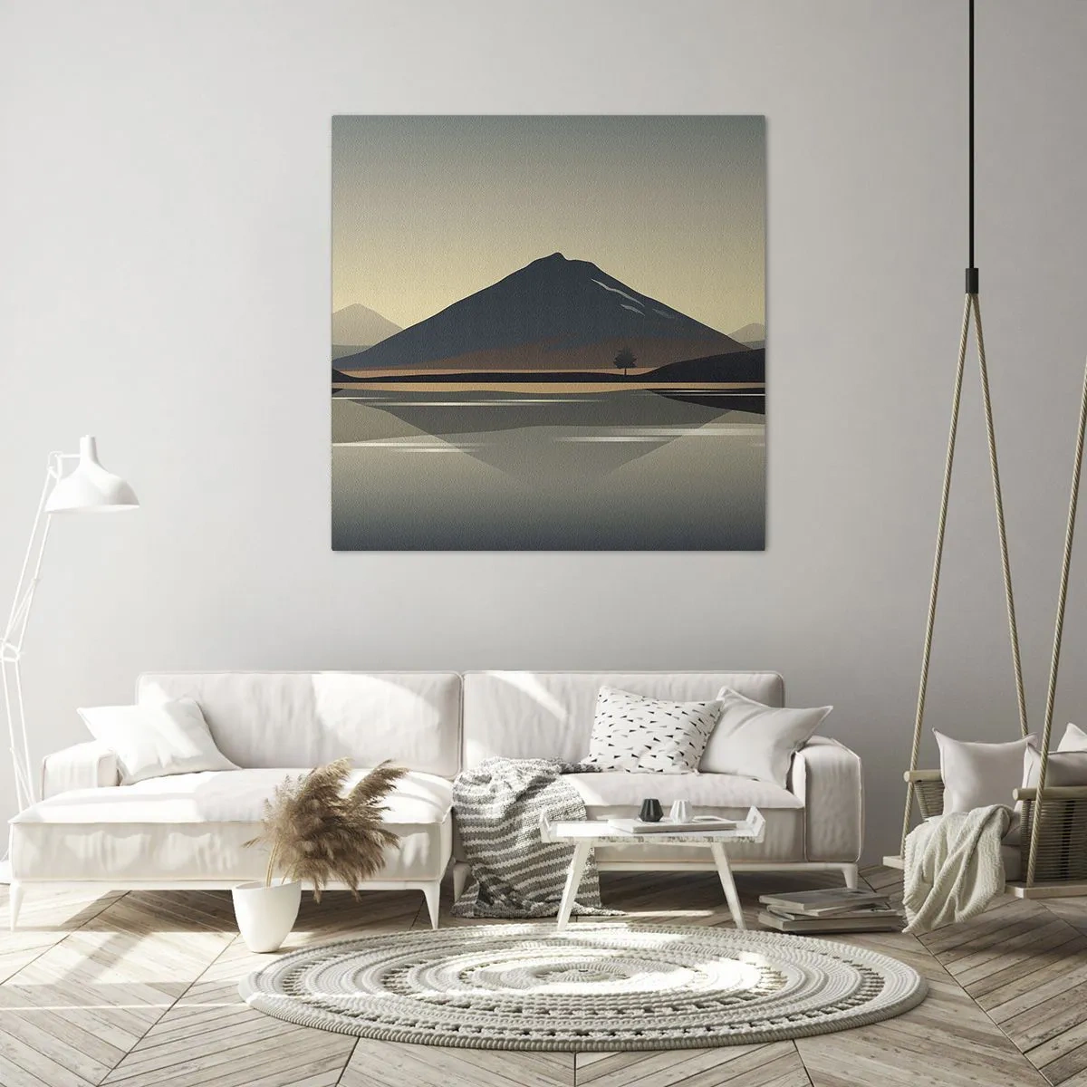 Impression sur toile - Image sur toile - Reflet de miroir - 40x40 cm