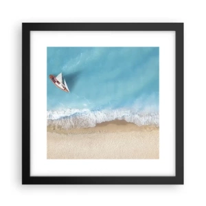 Affiche dans un cadre noir - Poster - A la frontière de l'azur et de l'or - 30x30 cm