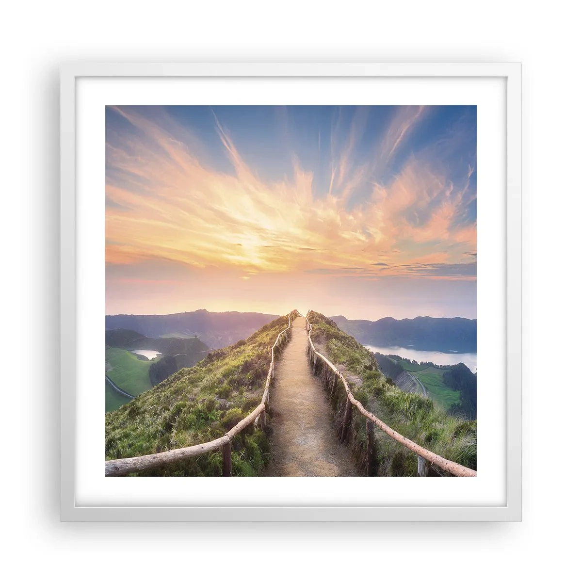 Affiche dans un cadre blanc - Poster - Proche du ciel - 50x50 cm