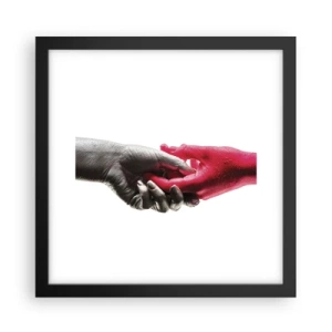 Affiche dans un cadre noir - Poster - Ensemble, bien que différents - 30x30 cm