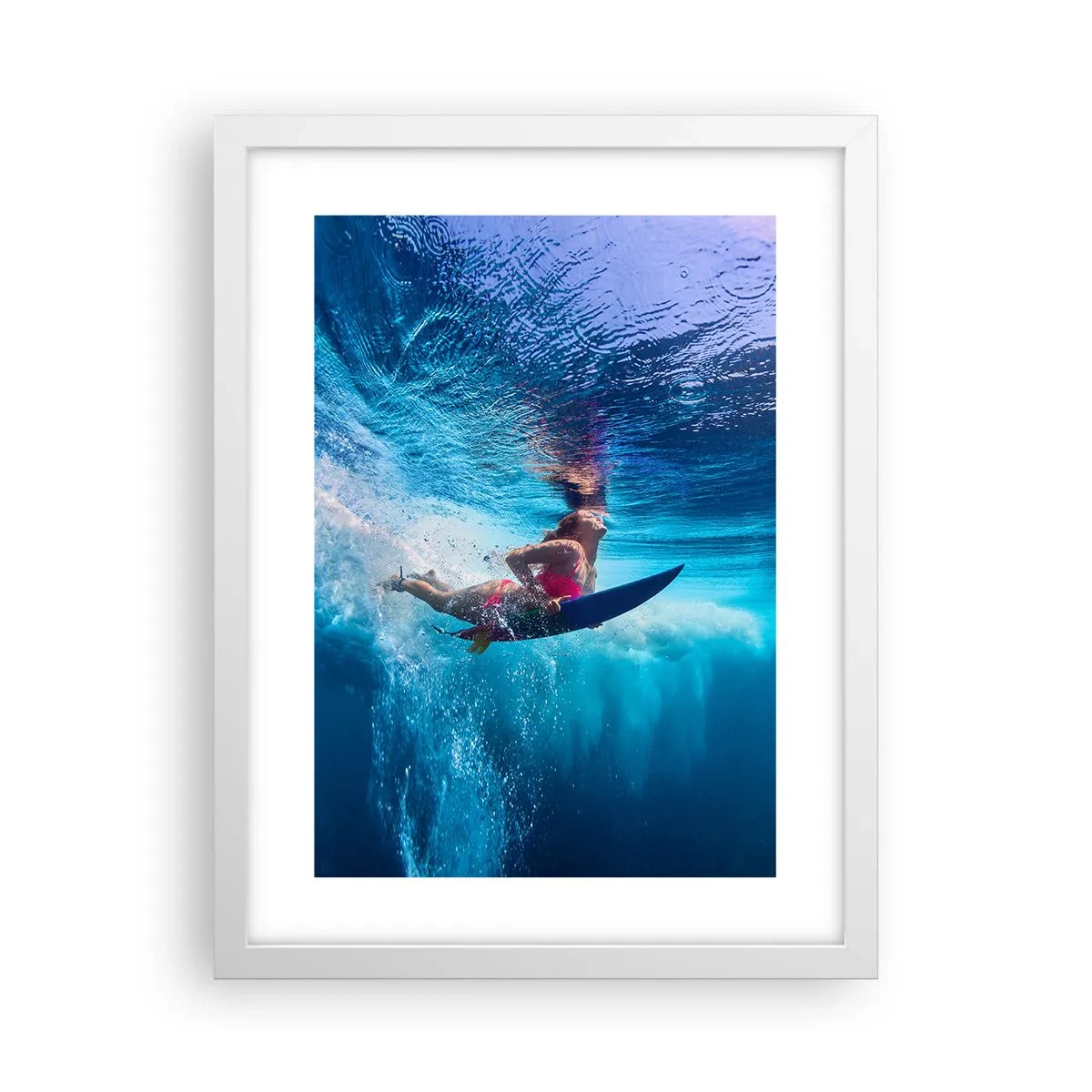Affiche dans un cadre blanc - Poster - Joie profonde - 30x40 cm