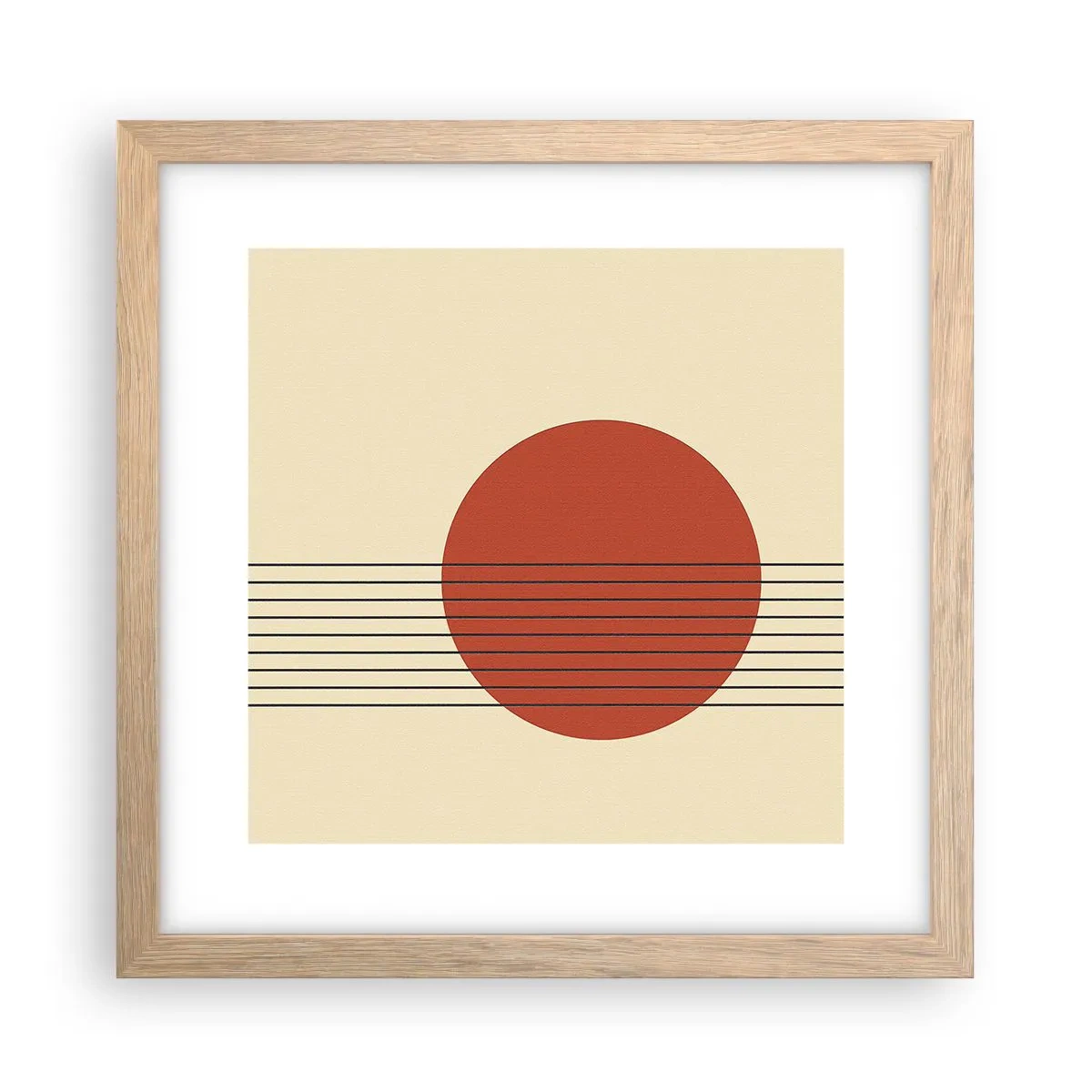 Affiche dans un chêne clair - Poster - Aux alentours et plus loin - 30x30 cm