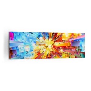 Impression sur toile - Image sur toile - Une explosion dynamique de couleurs et de lumière - 160x50cm - In medias res - Décoration murale moderne pour le salon et la chambre ARTTOR