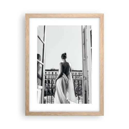 Affiche dans un chêne clair - Poster - Eveil des pensées - 30x40 cm