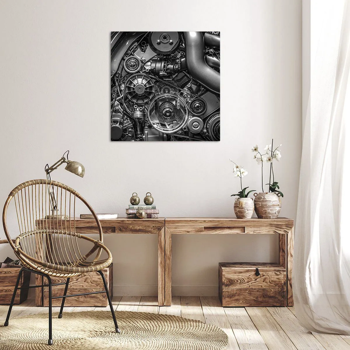 Impression sur toile - Image sur toile - Poésie mécanique - 40x40 cm
