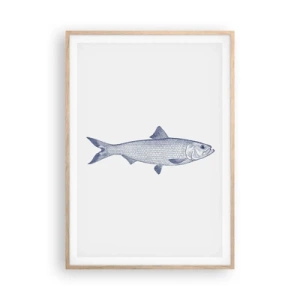 Affiche dans un chêne clair - Poster - Salutations des mers du nord - 70x100 cm