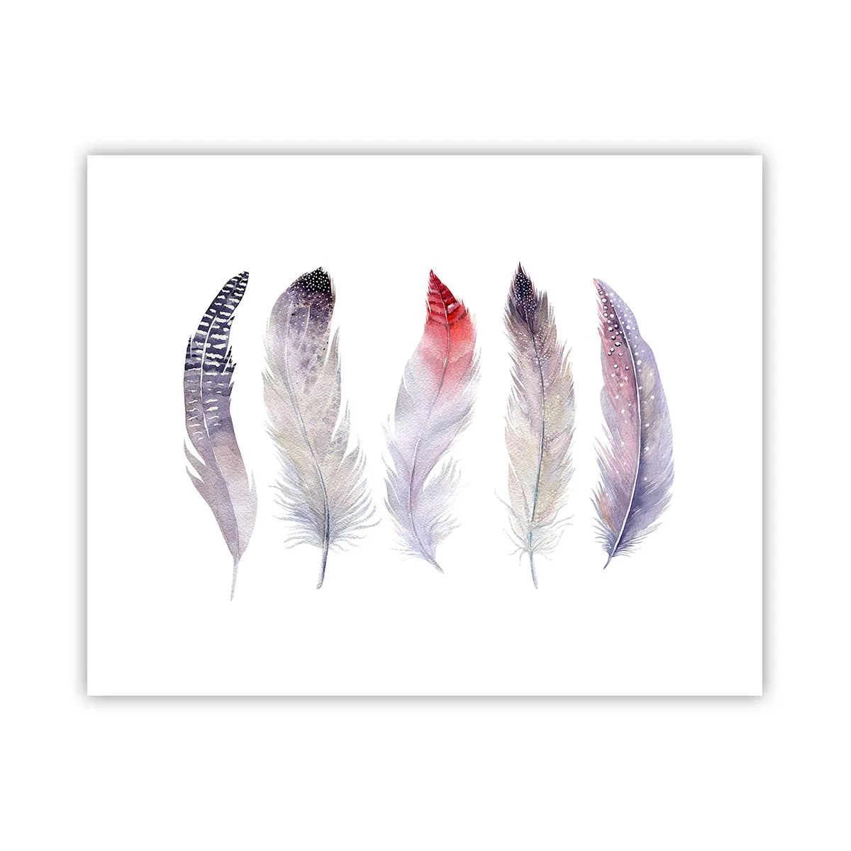 Affiche - Poster - Délicat comme un brouillard multicolore - 50x40 cm