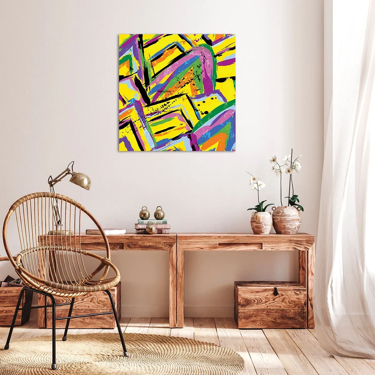 Impression sur toile - Image sur toile - Jusqu'à ce qu'il crie de joie - 40x40 cm