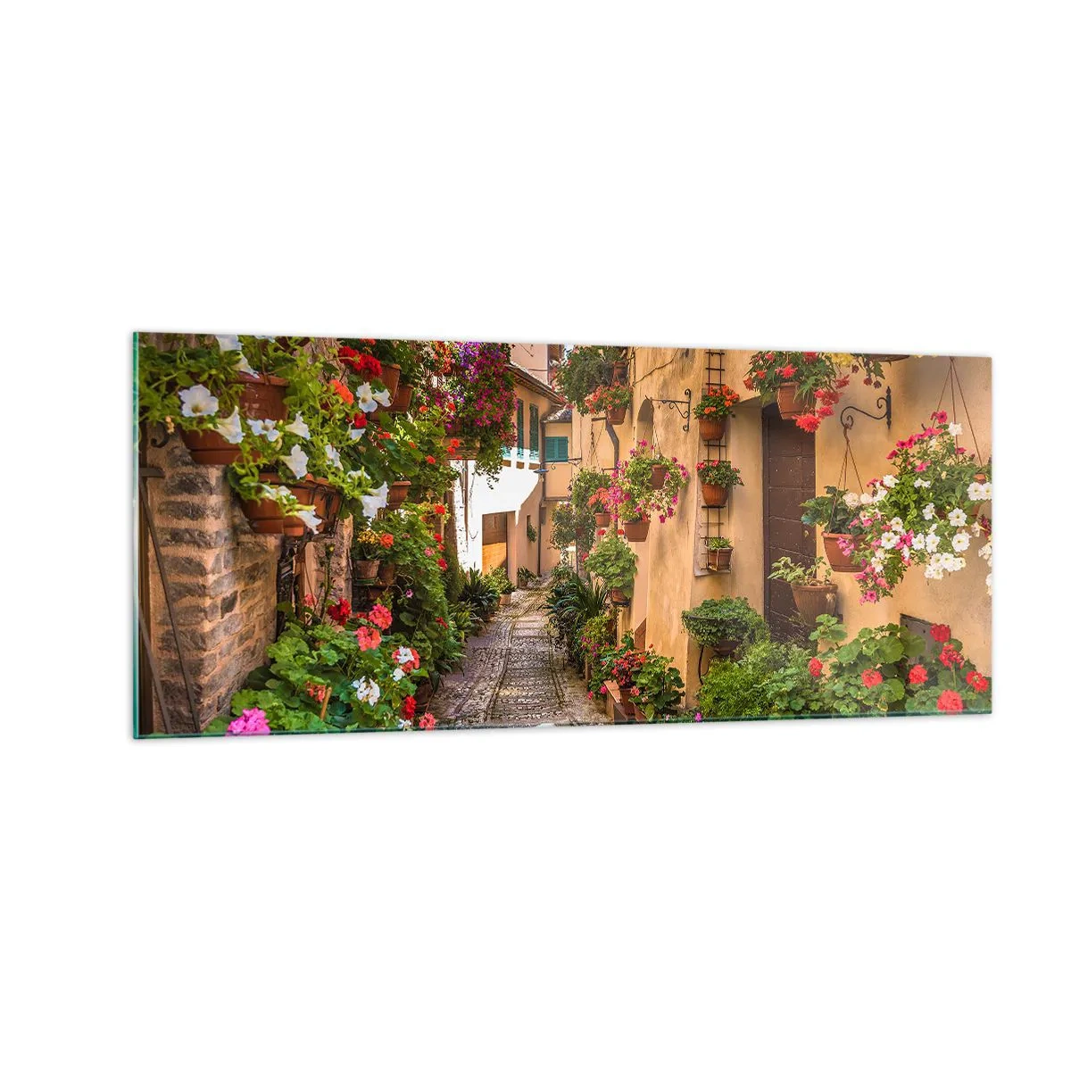Impression sur verre - Image sur verre - Ruelle italienne - 100x40 cm