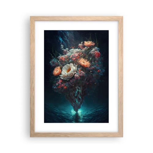 Affiche dans un chêne clair - Poster - Un étrange jardin - 30x40 cm