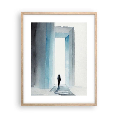 Affiche dans un chêne clair - Poster - Vivez sans limites - 40x50 cm