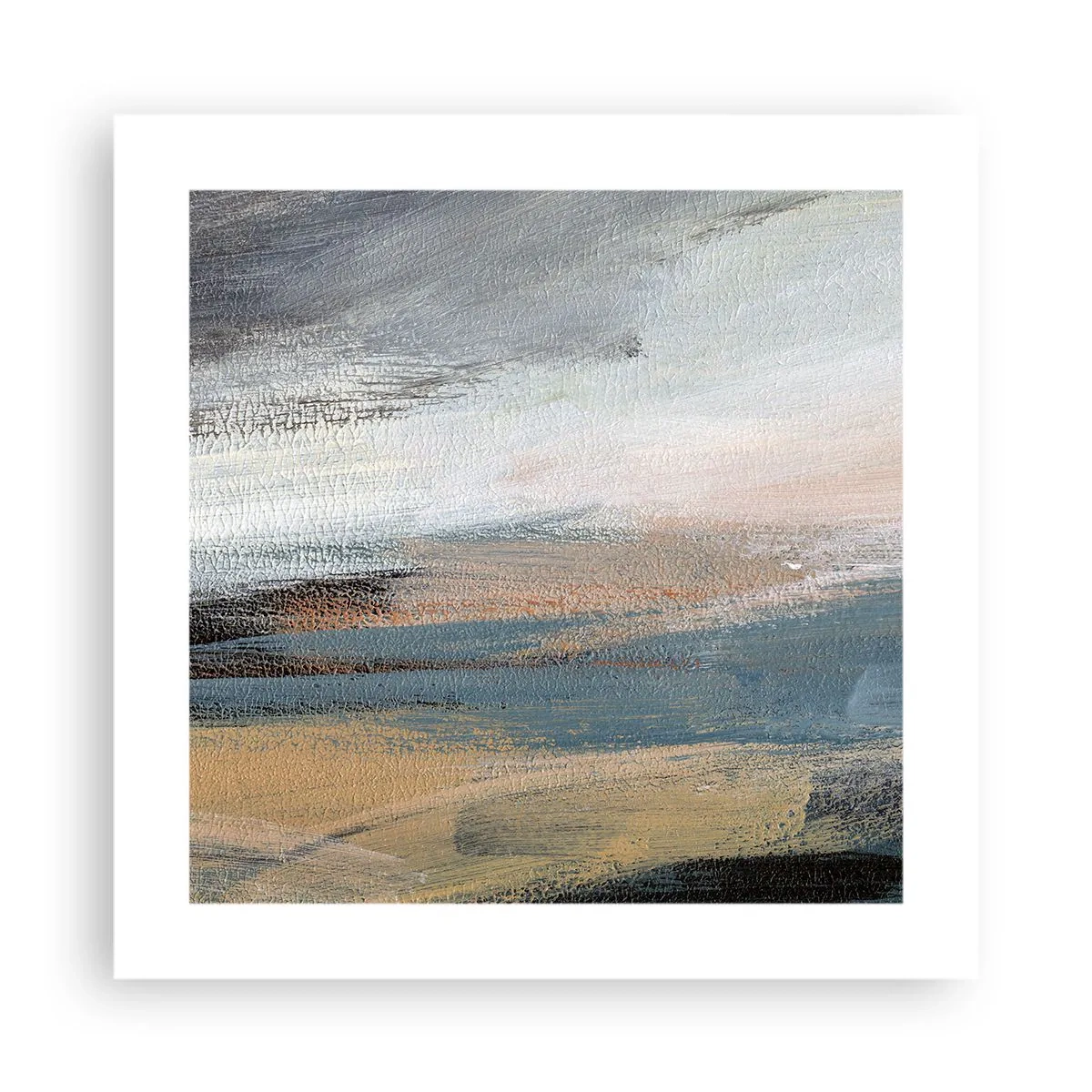 Affiche - Poster - Abstraction : paysage nordique - 40x40 cm