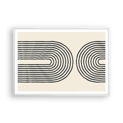 Affiche dans un cadre blanc - Poster - Dans un instant... - 100x70 cm