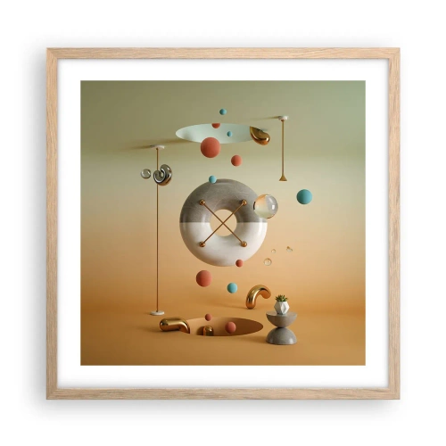 Affiche dans un chêne clair - Poster - Tout peut arriver - 50x50 cm