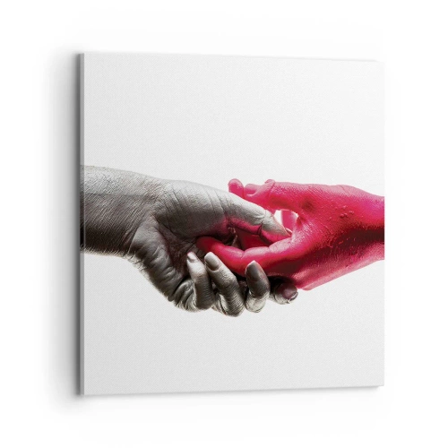 Impression sur toile - Image sur toile - Ensemble, bien que différents - 70x70 cm