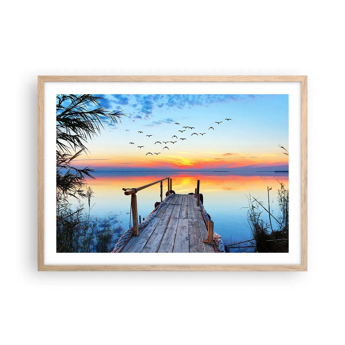 Affiche dans un chêne clair - Poster - Il est temps de rentrer... - 70x50 cm