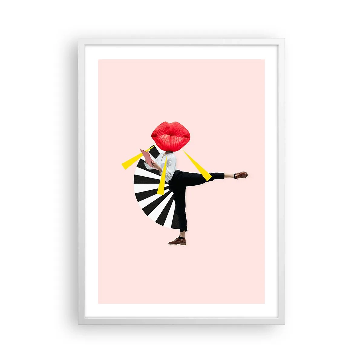 Affiche dans un cadre blanc - Poster - Pop-art surréaliste - 50x70 cm