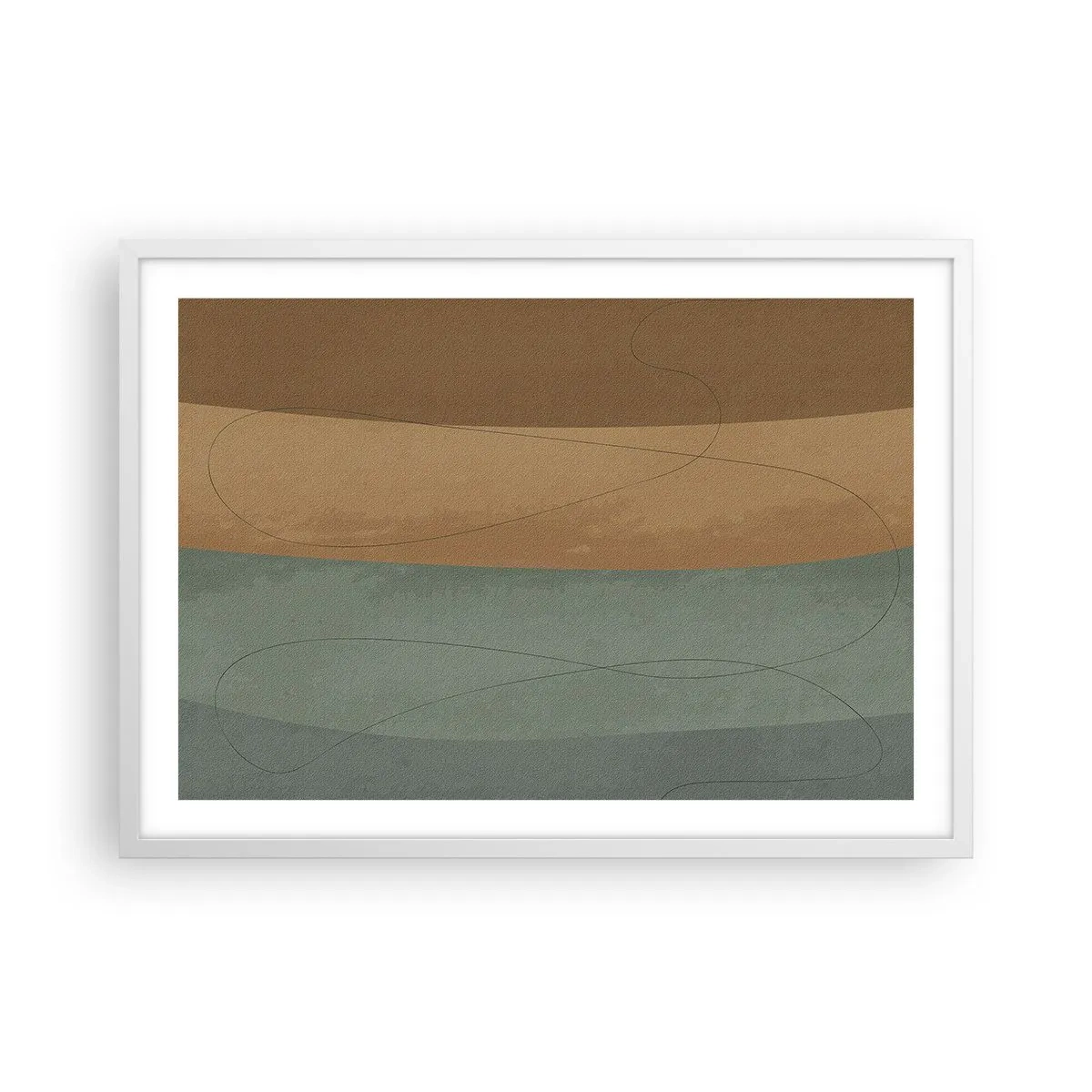 Affiche dans un cadre blanc - Poster - Composition horizontale - 70x50 cm