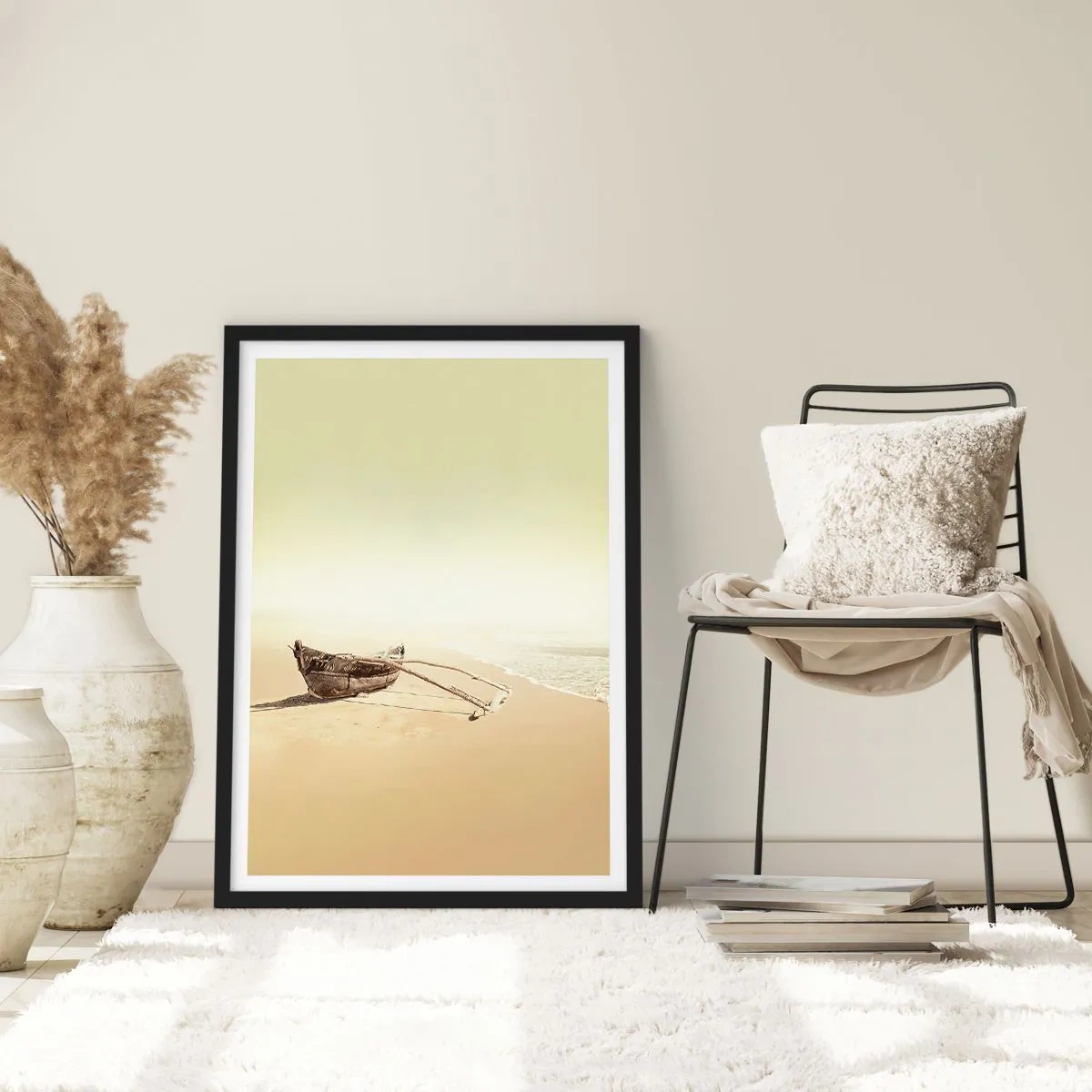 Affiche dans un cadre noir - Poster - Mémoire des mers du sud - 30x40 cm