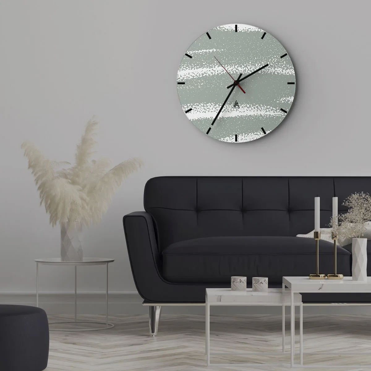 Horloge murale - Pendule murale - Abstraction dans un climat hivernal - 40x40 cm