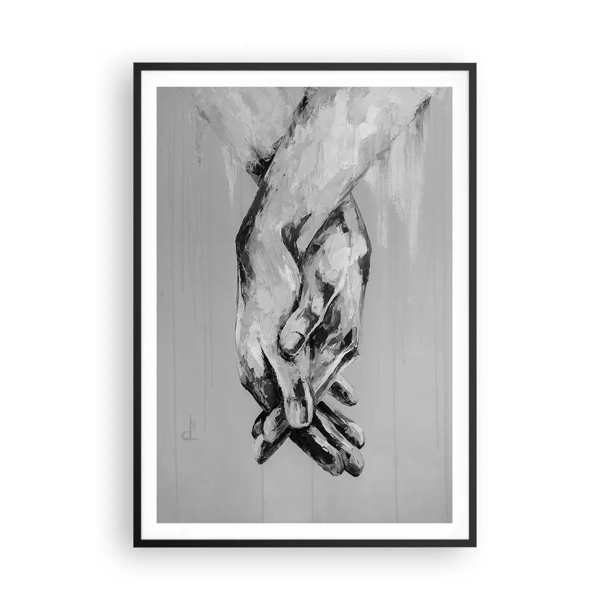 Affiche dans un cadre noir - Poster - Début... - 70x100 cm