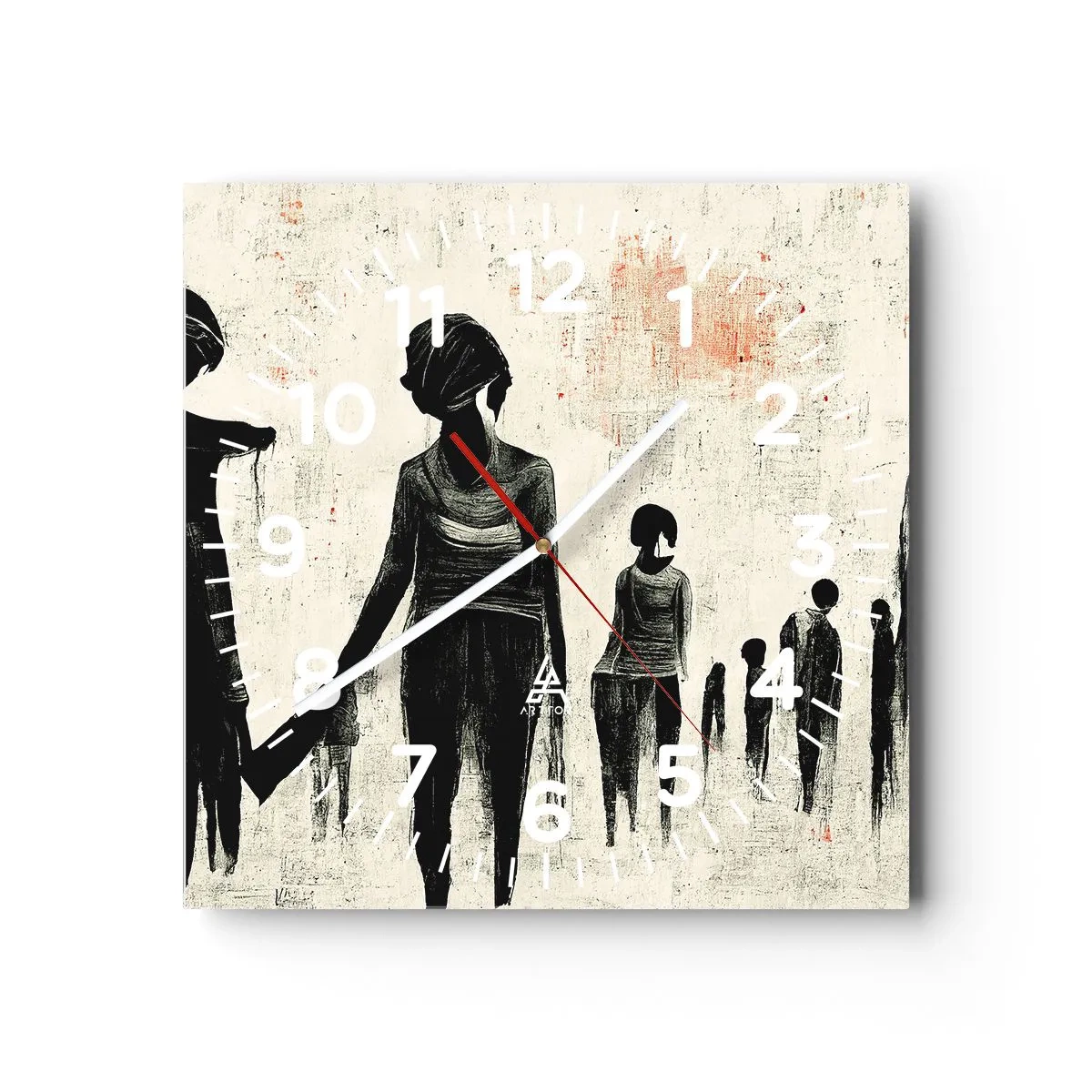 Horloge murale - Pendule murale - Contre la solitude - 40x40 cm