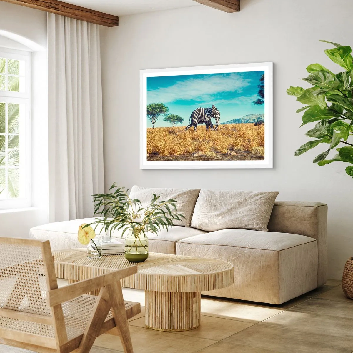 Affiche dans un cadre blanc - Poster - Le gris n'est déjà plus à la mode - 91x61 cm