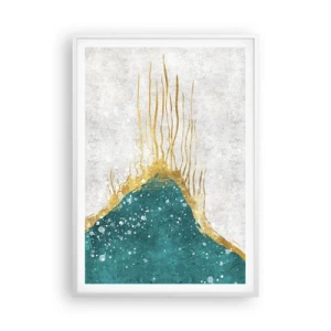 Affiche dans un cadre blanc - Poster - Marée dorée - 70x100 cm