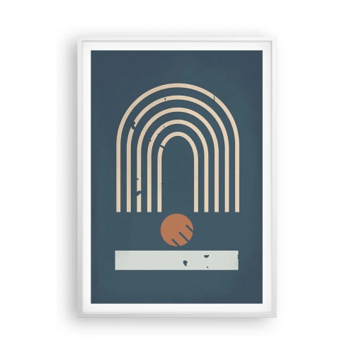 Affiche dans un cadre blanc - Poster - Géométrie sur la grenade - 70x100 cm