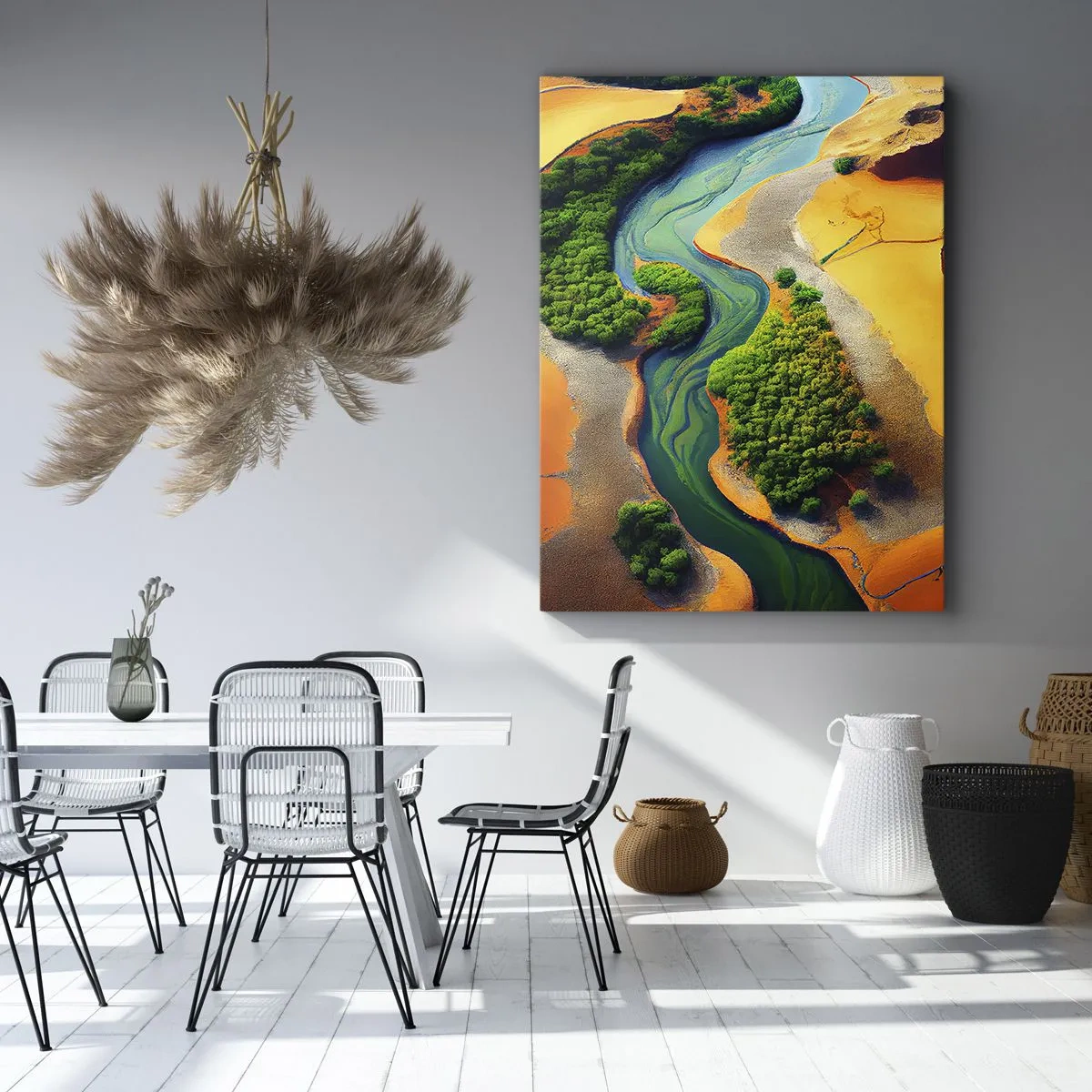 Impression sur toile - Image sur toile - Rivière vivifiante - 65x120 cm