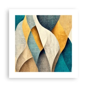 Affiche - Poster - Rythme et vague - 40x40 cm