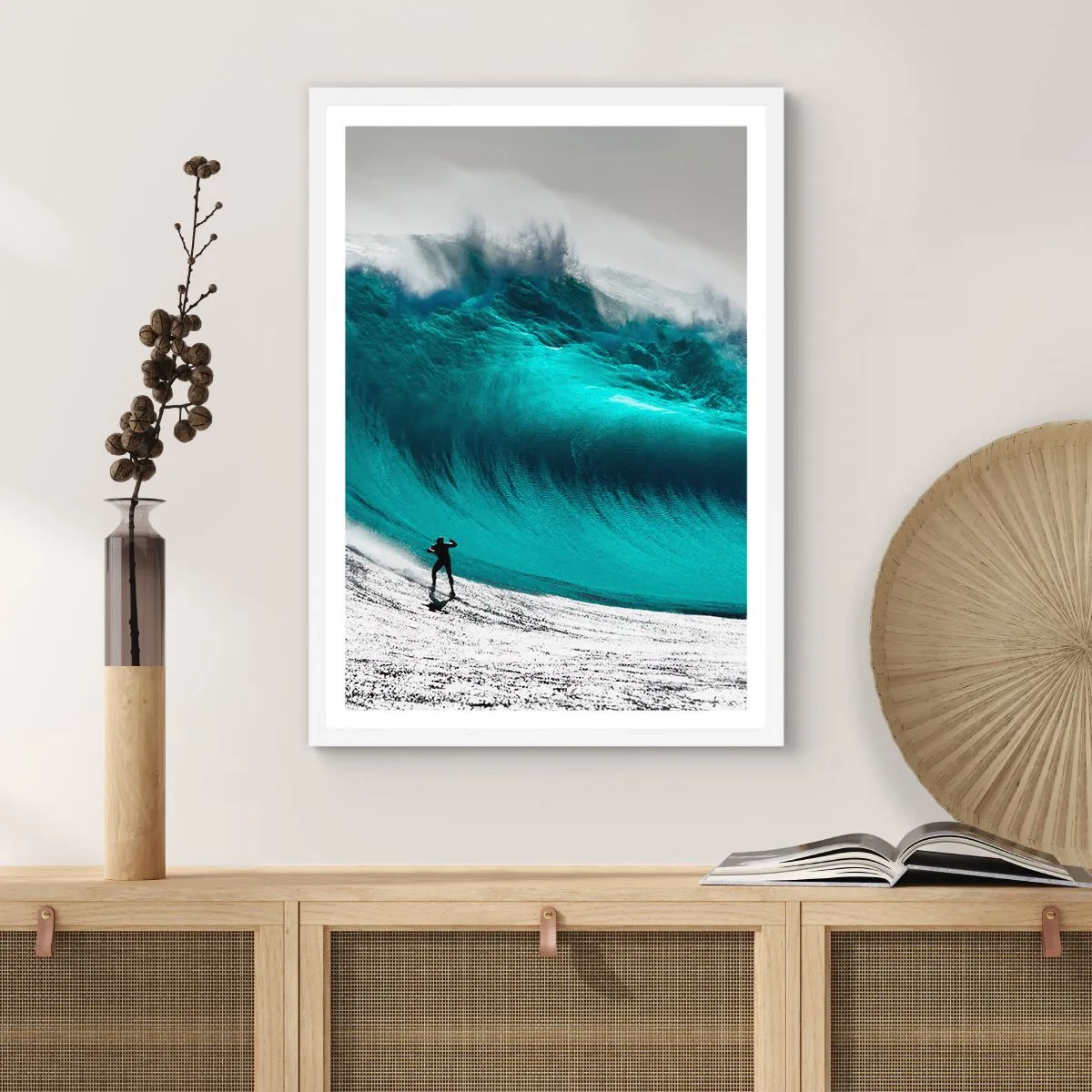 Affiche dans un cadre blanc - Poster - Challenge accepté - 40x50 cm